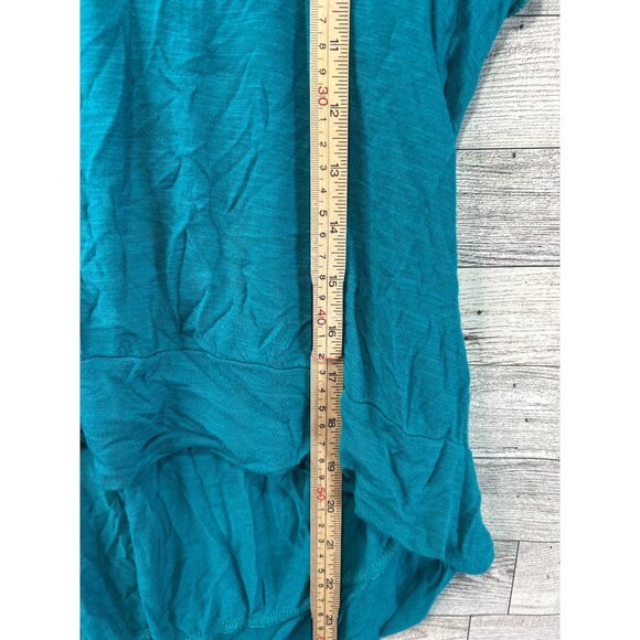 Robins Nest Maternity‎ Top Women's Large Teal High-Low Top Crochet Neckline - Picture 6 of 7